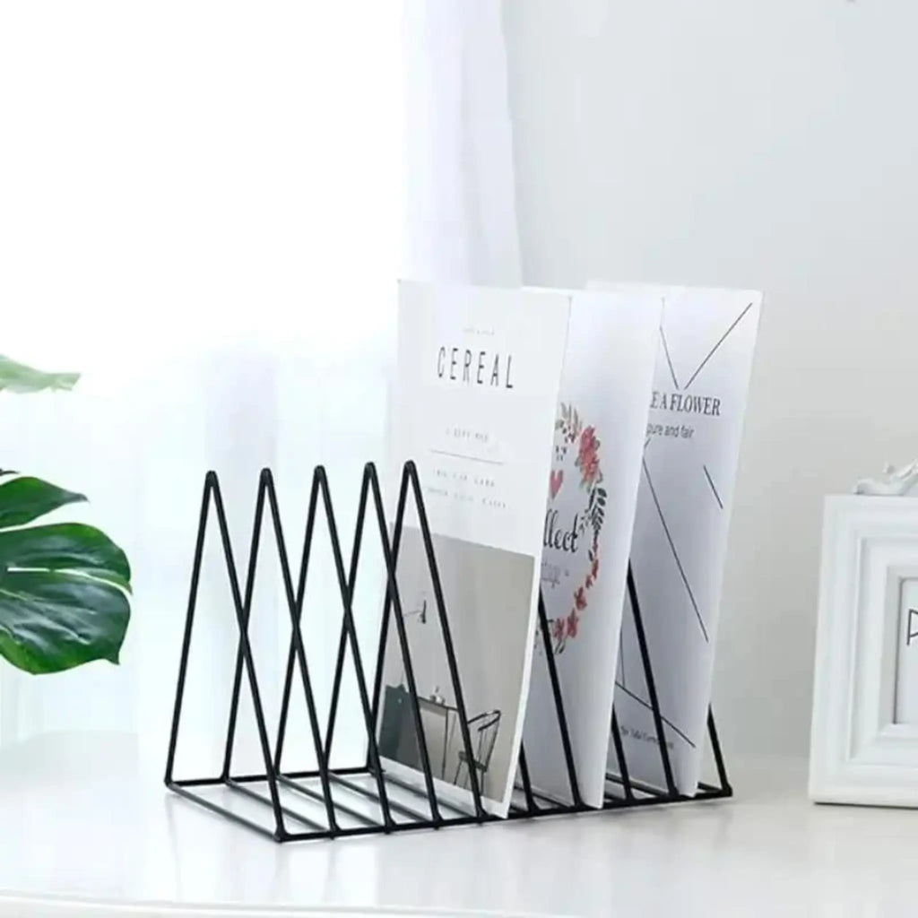 9 Slot Modern Book Rack